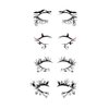 4 PCS Halloween Eye Shadow Stickers Temporary Tattoo, Spider Web Skull Bat Eyeliner Decals Ghost Face Makeup Stickers Tools for Women Girls Waterproof Fake Tattoo Eye Art