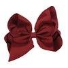 WD2U Girls 6" Classic Style Boutique Grosgrain Hair Bow French Clip Barrette (Burgundy Red)