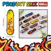 Hortsun 100 Pieces Fingerboard Finger Mini Skateboard Toy Finger Boards Set with Double Sided Pattern Creative Novelty Finger Toys Birthday Party Favors Gift for Teens and Adults, Random Pattern