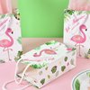 WERNNSAI Flamingo Gift Bags - 16 PCS Tropical Themed Party Favors for Girls Kids Durable Paper Goodies Treat Bags Birthday Wedding Baby Shower Pool Party Supplies