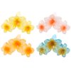 AMCAMI 4 Pcs Flower Hair Clips Hair Clips for Women Claw Clips for Thick Hair Hair Claw Clips Hair Clips for Thin Hair Beach Accessories for Women Cute Hair Clips Hawaiian Flower Hair Clips Hair Claws