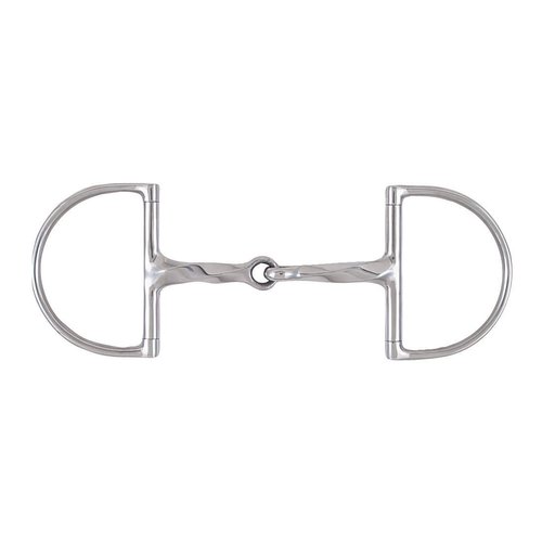 Korsteel Stainless Steel Slow Twist Hunter Dee Ring Snaffle Bit, 5.25"
