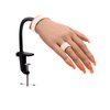Practice Hand for Acrylic Nails Flexible Bendable Nail Practice Hand with Adjustable Bracket Realistic Silicone Hand Mannequin for Nails for Nails Beginner/Nail Salon (Right Hand,Light Brown)
