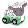 Orange Tree Toys: First Farm Animals - 3 Wooden Animals On Wheels, Push Toys, Colorful Sheep, Pig & Cow, FSC Certified, Toddlers & Kids Ages 1+