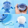 Niceup 12PCS Cute Whale Shark Goodie Bag Favors Small Stuffed Animal Coin Purse Keychain Plush Kids Pouch Bag with Zippe for Summer Ocean Under the Sea Party Favors Toddler Classroom Gifts