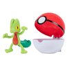 Pokemon Clip N Go Pokeball & 5 cm Treecko Battle Figure – Attachable to Belt – New 2022 – Officially Licensed Toy