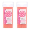 iMeshbean Depilatory Wax Heater Roller Body Hair Removal Portable Cartridge Roll On Waxing Machine with Heater Base for Personal & Professional Use Beauty Salon (Rose Wax Cartridge 2Pack)