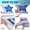 Clabby 12 Pieces Happy Birthday Decorations Birthday Honeycomb Centerpieces for Table Decorations Birthday Honeycomb Table Topper for Women Men Birthday Theme Party Supplies (Blue)