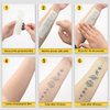INKARTLINK Tattoo Tech, 6 Sheets Semi Permanent Tattoo, Adult Art Design Temporary Tattoos, Lasts 1-2 Weeks, Waterproof, Realistic Look, No Adhesive, No Reflection (Koi, Suan Ni, Flame Totem Design)