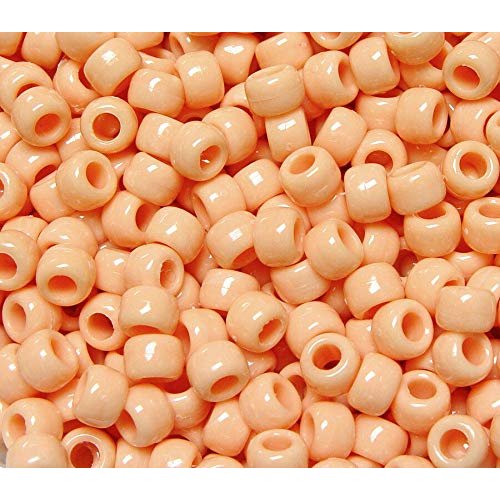 500 Sand Color 9x6mm Pony Beads USA Crafts Kids School Church Camp Fun | Art Craft Supply by Byndgreenstore