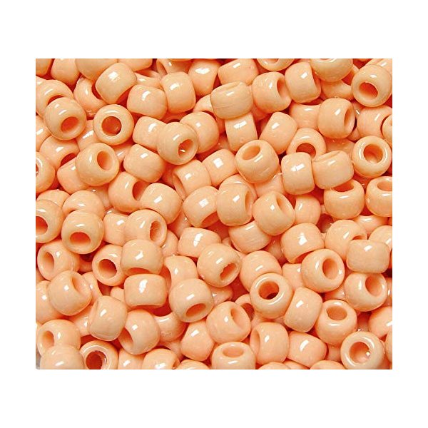 500 Sand Color 9x6mm Pony Beads USA Crafts Kids School Church Camp Fun | Art Craft Supply by Byndgreenstore