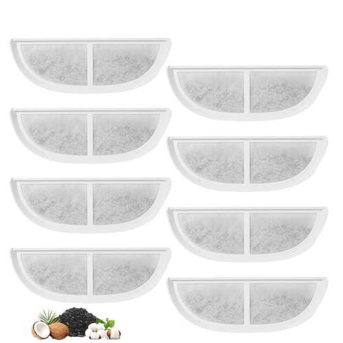 8 Packs Pet Water Fountain Filter，Replacement Activated Carbon Filter Compatible with Eufy Pet Water Fountain for Dogs and Cats
