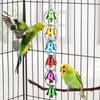 Hypeety Parrot Chew Toys Swing Colorful Bells Chandelier Bird Hanging Toy Parrot Cage Craft Toys Cages African Grey Conure Cockatiel (A)