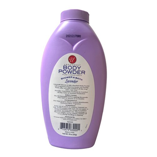 Absorbent Body Powder Pure Cornstarch Lavender Shower & Bath 10 oz. (1 Pack)
