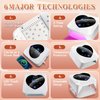 Rechargeable UV LED Nail Lamp,72W Cordless UV Light for Nails with Removable Bottom,Professional Curing Lamp for Gel Nails with 30 Beads,5 Timer Setting Nail Light and LED Touch Screen Gel Nail Dryer