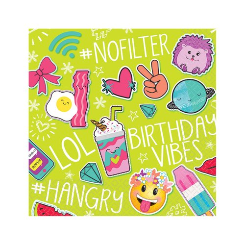 Amscan Luncheon Napkins Party Supplies, 6.5" x 6.5", Multicolor