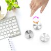 TOMAZON Kinetic Desk Spinning Toy, Stainless Steel Rotating Motion Coin, Optical Illusion Spinning Top for Office Anxiety Stress Relief, Portable ADHD Little Fidget Toys Gift for Adults & Kids(3 Pack)