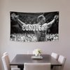OOOYIY Conquer Flag for Arnold Schwarzenegger 3×5 Feet Funny Poster Banner Wall Outdoor Hanging Flag with 4 Brass Grommets for College Dorm Room Decor