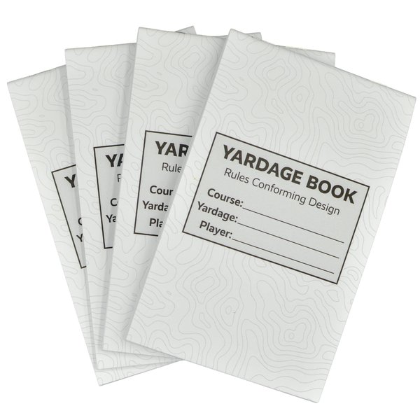 Score Snapshot - Golf Yardage Books (4 Pack) - 4 inches x 6.5 inches - Fit Most Scorecard Holders and Yardage Book Covers - Rules Conforming - Golf Tournament Yardage Books, White