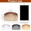 16 Pieces Women Hair Comb Accessories French Hair Side Combs Plastic Twist Decorative Comb Hair Clips Bridal Wedding Veil Teeth Hair Combs for Women(Black, Transparent, Light Coffee, Dark Coffee)