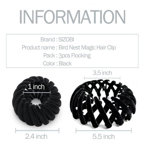 Sizobi Birds Nest Hair Clip, Hair Clips Hair Accessories for Women,Hair Bun Maker Ponytail Holders,Hair Ties Barrettes Scrunchies for Thin Thick Hair