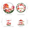 Adirasenotek Mushroom Party Plates, Napkins, Cups,Disposable Paper Party Supplies for Birthday, Baby Shower, Wedding, Modern Square Design, Red Mushroom Pattern,Mushroom Party Decorations All Seasons