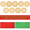 100 Pieces Number 10 Envelopes Gift Card Envelopes with 200 Pieces Christmas Kraft Snowflake Stickers Valentine's Day Stickers for Festive Letters Holiday Mail Gift Supplies (Christmas Day Theme)