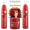 Firenze Professional Curl Control with avocado oil and extract Shampoo, Conditioner and Mask Treatment, gift bag included
