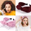 TOBATOBA Knotted Bow Headbands for Women Fashion Knot Headband Wide Headbands for Women Diademas Para Mujer De Moda Elastic Headbands Solid Cute Hair Band for Women Girls Hair Accessories