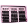 Goddvenus Eyelash Clusters Volume Waterproof Cluster Lashes D Curl Faux Mink Cluster Eyelash Extensions Fluffy Individual Lashes 240pcs and Bottom Lashes 60pcs for DIY Eye Lash Extension