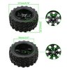 4x 1:10 RC Monster Truck Car Wheels Rubber RC Tires with 7 Spokes Wheel Rim Black RC Parts
