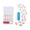 KISS Gel Fantasy, Press-On Nails, Nail glue included, North Coast', Light Silver, Medium Size, Almond Shape, Includes 28 Nails, 2G Glue, 1 Manicure Stick, 1 Mini File