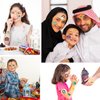 HOWAF 96pcs Eid Mubarak Temporary Tattoos, Ramadan Kareem Themed Face Tattoos Stickers for Boys girls with Star Moon Castle Patterns for Eid Party Decorations, Ramadan Mubarak Fake Tattoos