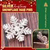 BARTOSI Snowflake Hair Clips Crystal Snowflake Hair Pins Sparkly Rhinestone Hair Barrettes Christmas Hair Accessories for Women (Pack of 5)