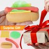 funnysquee Hot Dog Toy 4 Layers Detachable Hot Dogs Burger Stress Relief Stretch and Squeeze Stress Toys Simulation Food Squishies Birthday Gift for Kid (Hot Dog)