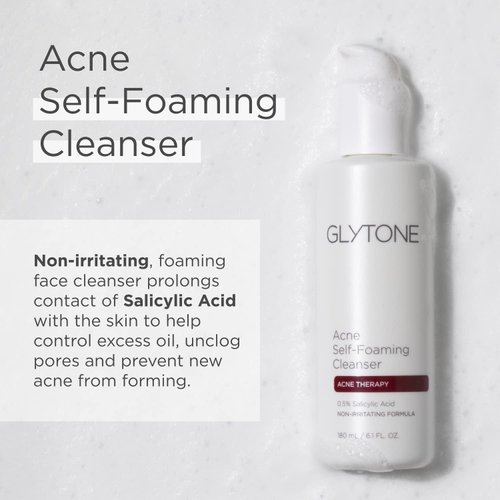 Glytone Acne Treatment For Face With Salicylic Acid Cleanser, Acne Cleanser, Skin Care Acne Wash Face Cleanser Oil Free