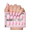 Glamnetic Press On Nails - Think Pink | Solid Opaque Light Pastel Pink Short Oval Nails, Reusable | 15 Sizes - 30 Nail Kit