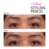 Ruby Kisses Brow Styling Pencil with Brush, Long-Lasting Eyebrow Wax, Clear Brow Shaper, Precision Sculpting & Shaping, Professional Quality, Easy Application