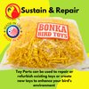 Bonka Bird Toys Colored Crinkle Shred Paper Chew Forage Nesting Natural Multi-Use Craft Part Projects Cockatiels Parakeets Conures Amazons and Other Similar Birds (Yellow)