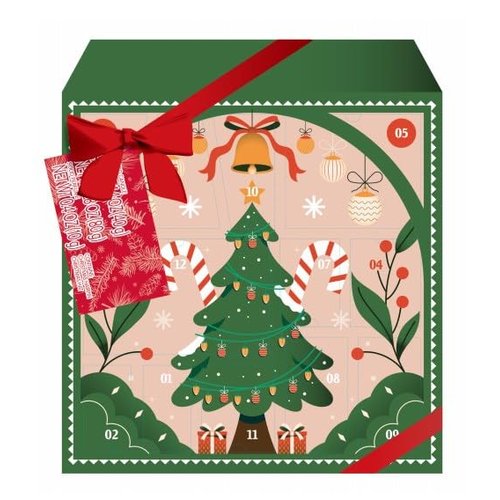 Christmas Advent Calendar BFFLOVE Spa Gift Baskets with Snowman Bath Bomb, Scented Candle, Christmas Hat, Christmas Bath Set for Men Women 2024-12 Days of Christmas Advent Calendar for Women