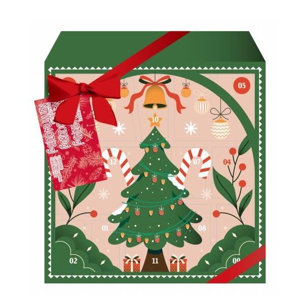 Christmas Advent Calendar BFFLOVE Spa Gift Baskets with Snowman Bath Bomb, Scented Candle, Christmas Hat, Christmas Bath Set for Men Women 2024-12 Days of Christmas Advent Calendar for Women