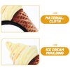 Beavorty Ice Cream Headband Ice Cream Cone Shape Headpiece Novelties Unisex Adult Mini Food Hat on Headband Costume Party Supplies
