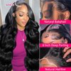 GMNSTAR 13x6 Lace Front Wigs Human Hair 200 Density Body Wave HD Lace Frontal Wigs for Black Women Glueless Wigs Human Hair Pre Plucked with Baby Hair 30 Inch