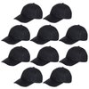 Yookat Kids Baseball Cap - Medium, Black - DIY Hat for Kids - 10 Pieces - Costume Headwear for Birthday, School Events, Theme Parties, Beach, Baseball, Golf, Fishing, Camping