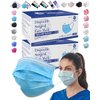 100 PCS Disposable Earloop Face Mask Medical Grade ASTM2100-2019 Level 2 for Adults,35% Melt-Blown,65% Non-Woven,High Filtration Ventilation 3 Layers for Hygiene Security Protection