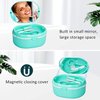 Retainer Denture Bath Case Cup Box Holder Storage Soak Container With mirror Retainer Case,Orthodontics Mouth Guard Case,Suitable for Dentures, Chews and Removal Tool with Braces（green）…