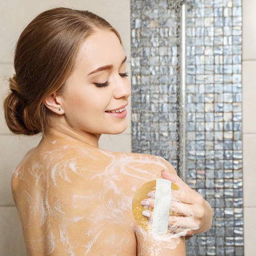 Dry Brushing Body Brushes- Round Exfoliating Brush for Cellulite and Lymphatic Drainage Massager, and Body Exfoliating,Improve Your Circulation-Soft Massage Nodes