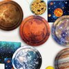 UROINEPA Space Theme Party Decorations 100Pcs Galaxy Planet Outer Space Disposable Plates and Napkins for Kids Space Solar System Planets Baby Shower Birthday Party Decorations