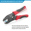 Plustool Crimping Tool for Heat Shrink Connectors AWG22-10, Ratcheting Wire Terminal Crimper - Crimping Pliers - Electrical Crimping Tool