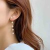 Sttiafay Boho Pearl Drop Earrings Long Pearl Tassel Earrings Gold Pearl Chain Earrings Vintage Pearl Stud Earrings Jewelry for Women